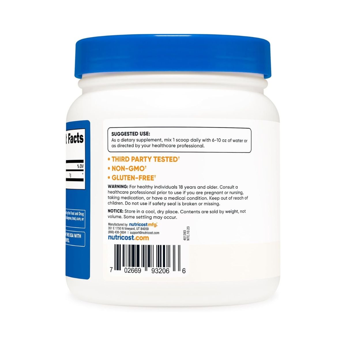 Nutricost MSM 500gr - Hi Vitamins