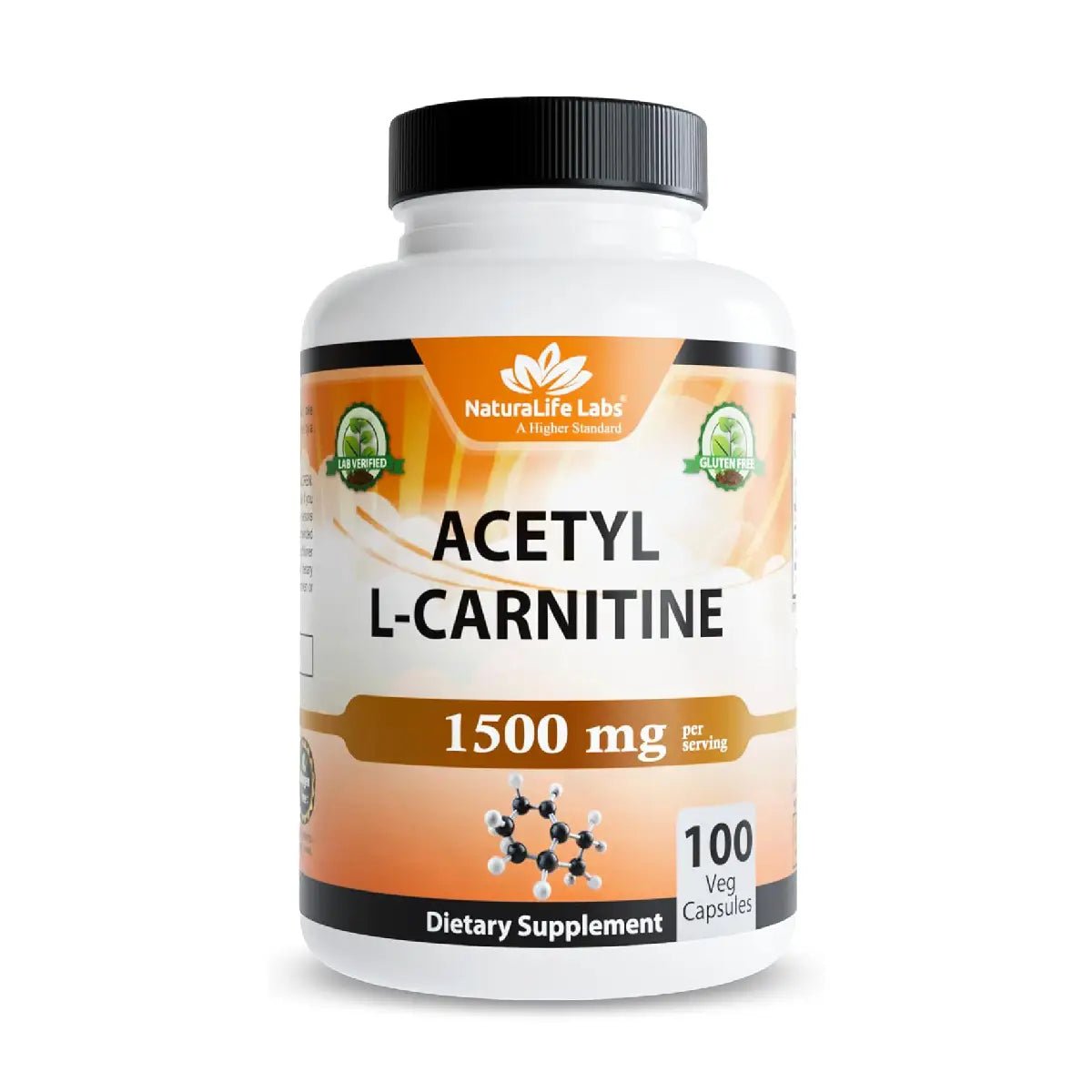 NaturaLife Labs Acetil L - Carnitina 1500 mg 100 Cápsulas - Hi Vitamins
