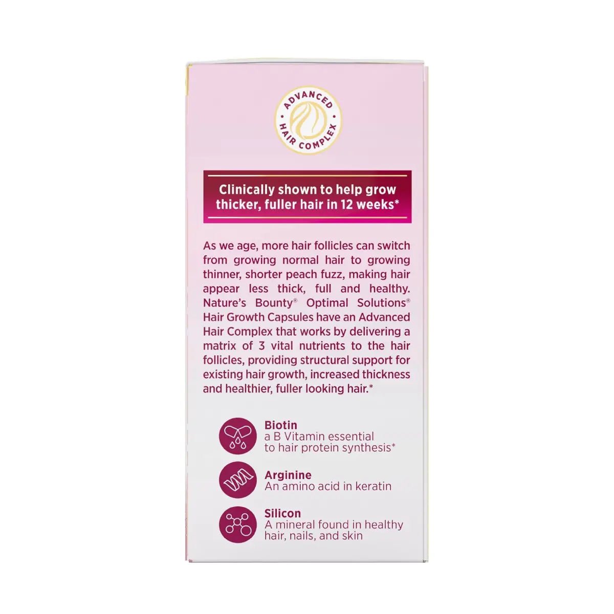 Nature's Bounty Hair Growth 30 Cápsulas - Hi Vitamins