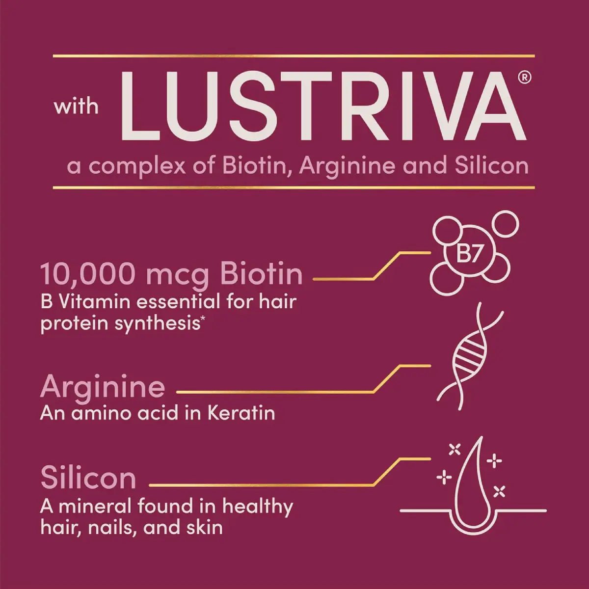 Nature's Bounty Hair Growth 30 Cápsulas - Hi Vitamins