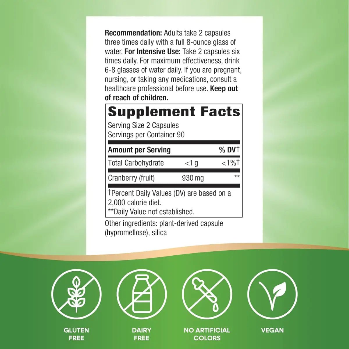 Nature’s Way Cranberry Fruit 180 Cápsulas - Hi Vitamins