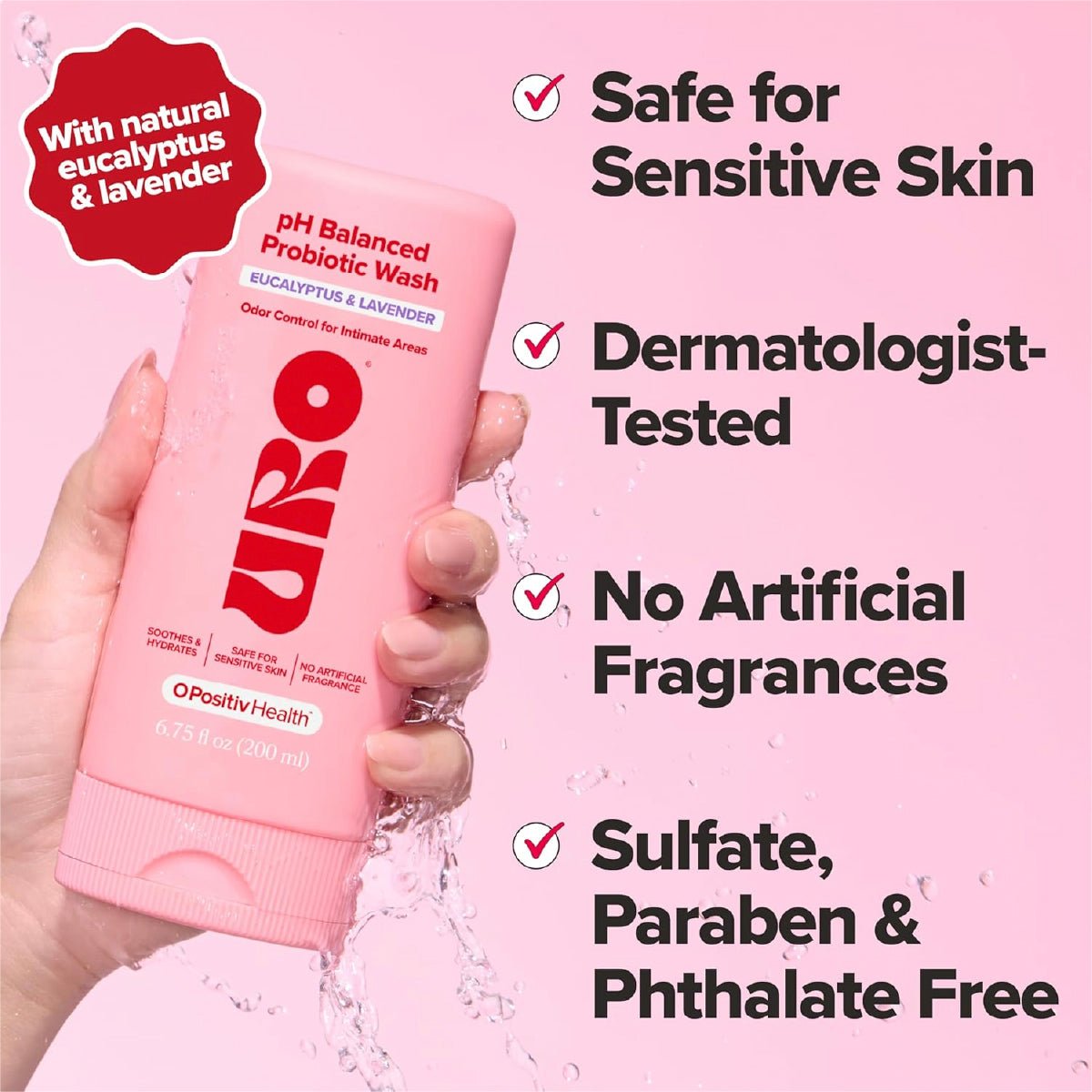 O Positiv Health URO Lavado Íntimo con pH Equilibrado y Probióticos 200 ml Apoyo Frescura y Bienestar Íntimo - Hi Vitamins