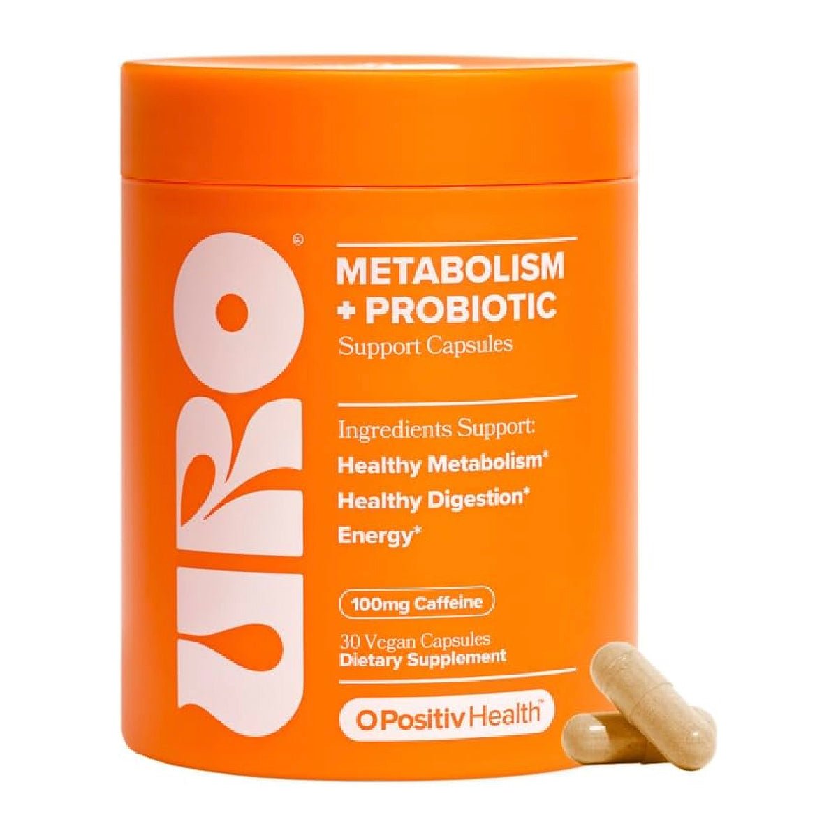 O Positive Health URO Metabolism + Probiotic Support 30 Cápsulas Apoyo Metabolismo, Salud Digestiva y Energía - Hi Vitamins