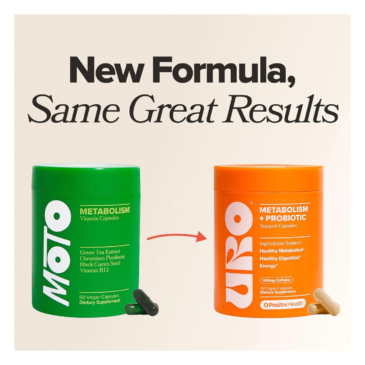 O Positive Health URO Metabolism + Probiotic Support 30 Cápsulas Apoyo Metabolismo, Salud Digestiva y Energía - Hi Vitamins