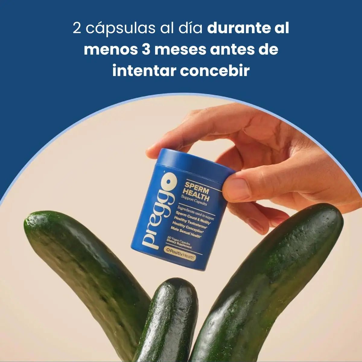 O Positiv Health PREGGO Sperm Health 60 cápsulas - Hi Vitamins