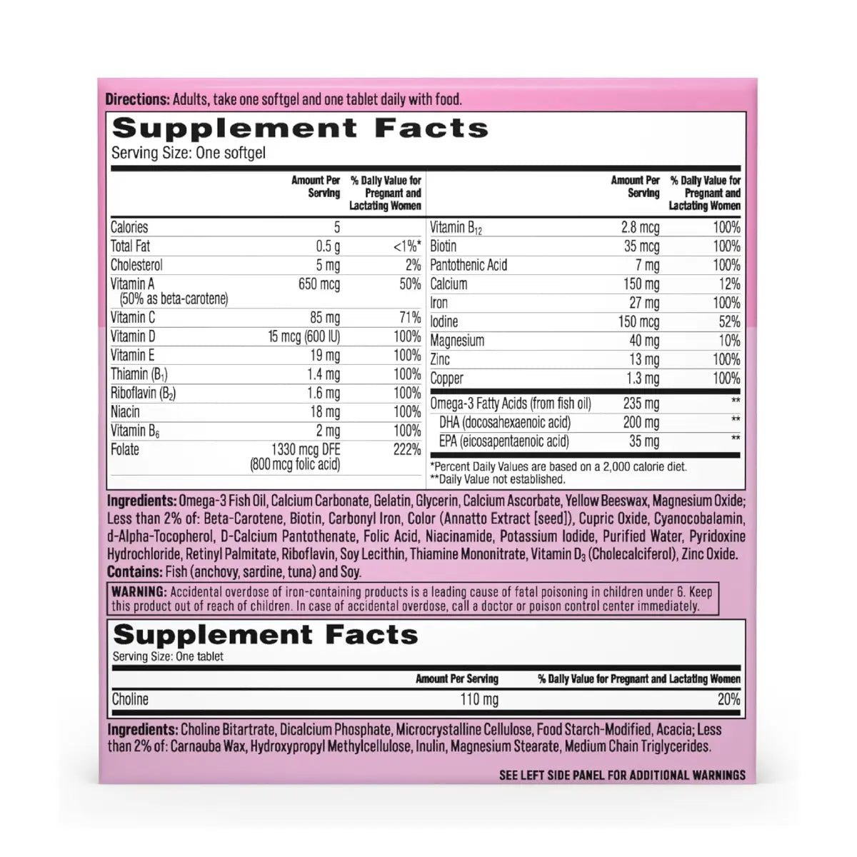 One A Day Multivitamínico Prenatal Avanzado (60 + 60 unidades) - Hi Vitamins