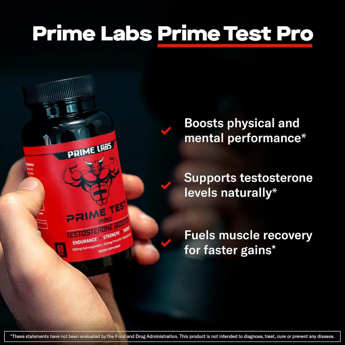 Prime Labs® Prime Test Pro 5000 Mg 60 Cápsulas - Hi Vitamins