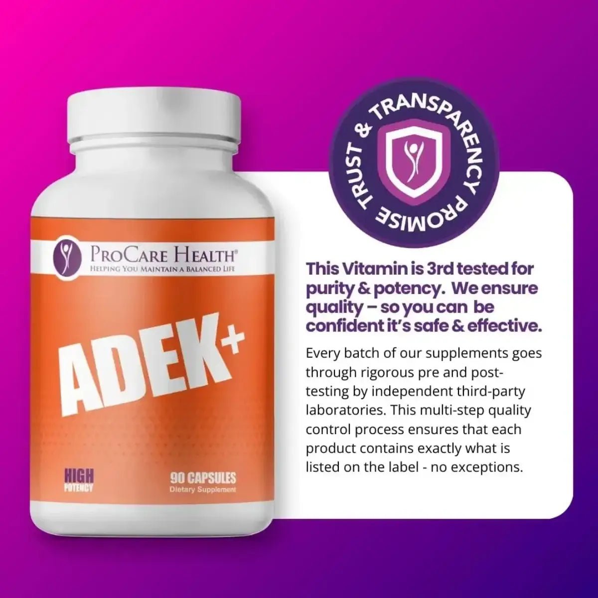 ProCare Health ADEK Plus 90 Cápsulas Alta Absorción - Hi Vitamins