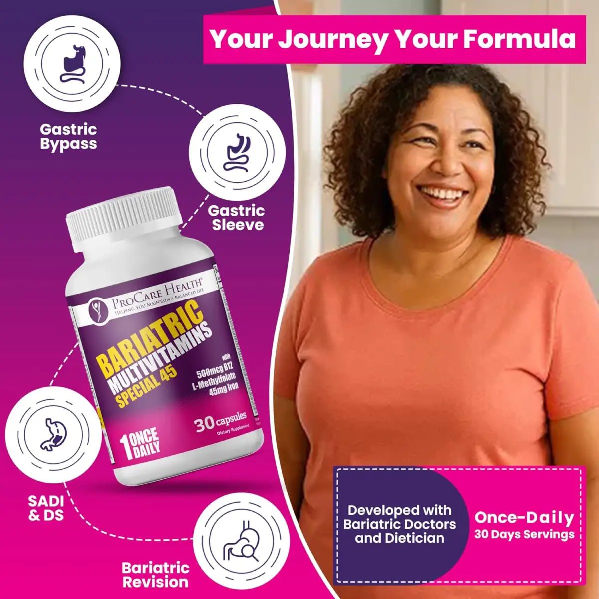 ProCare Health Multivitamínico Special 45mg Iron 30 Cápsulas - Hi Vitamins