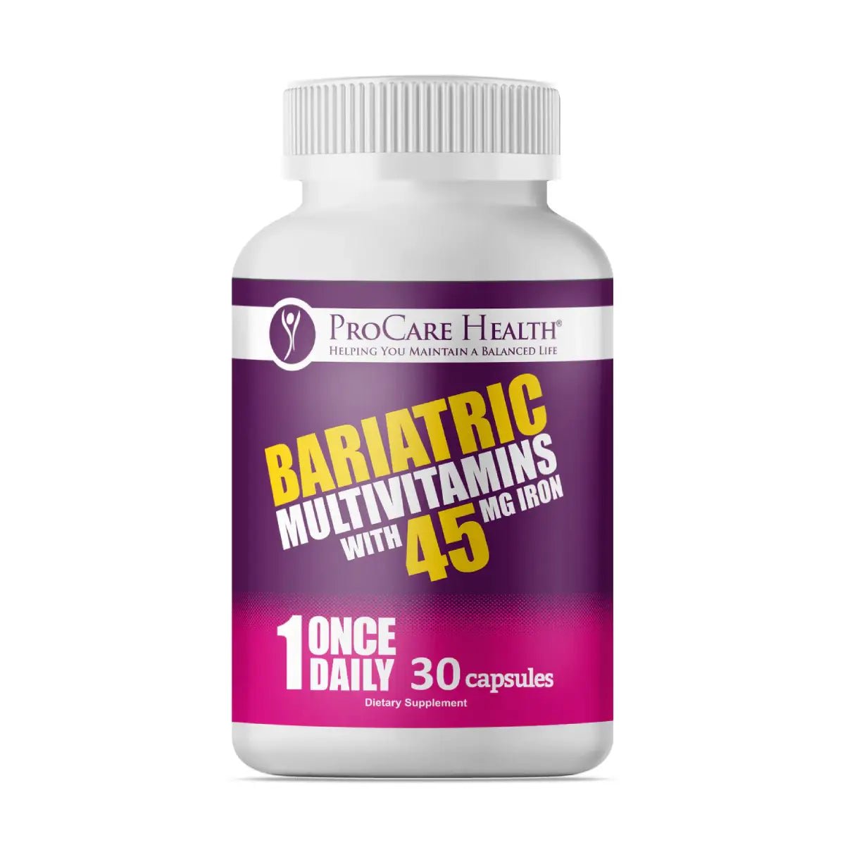 ProCare Health® Multivitamínico Bariátrico con 45mg Hierro 30 Cápsulas - Hi Vitamins