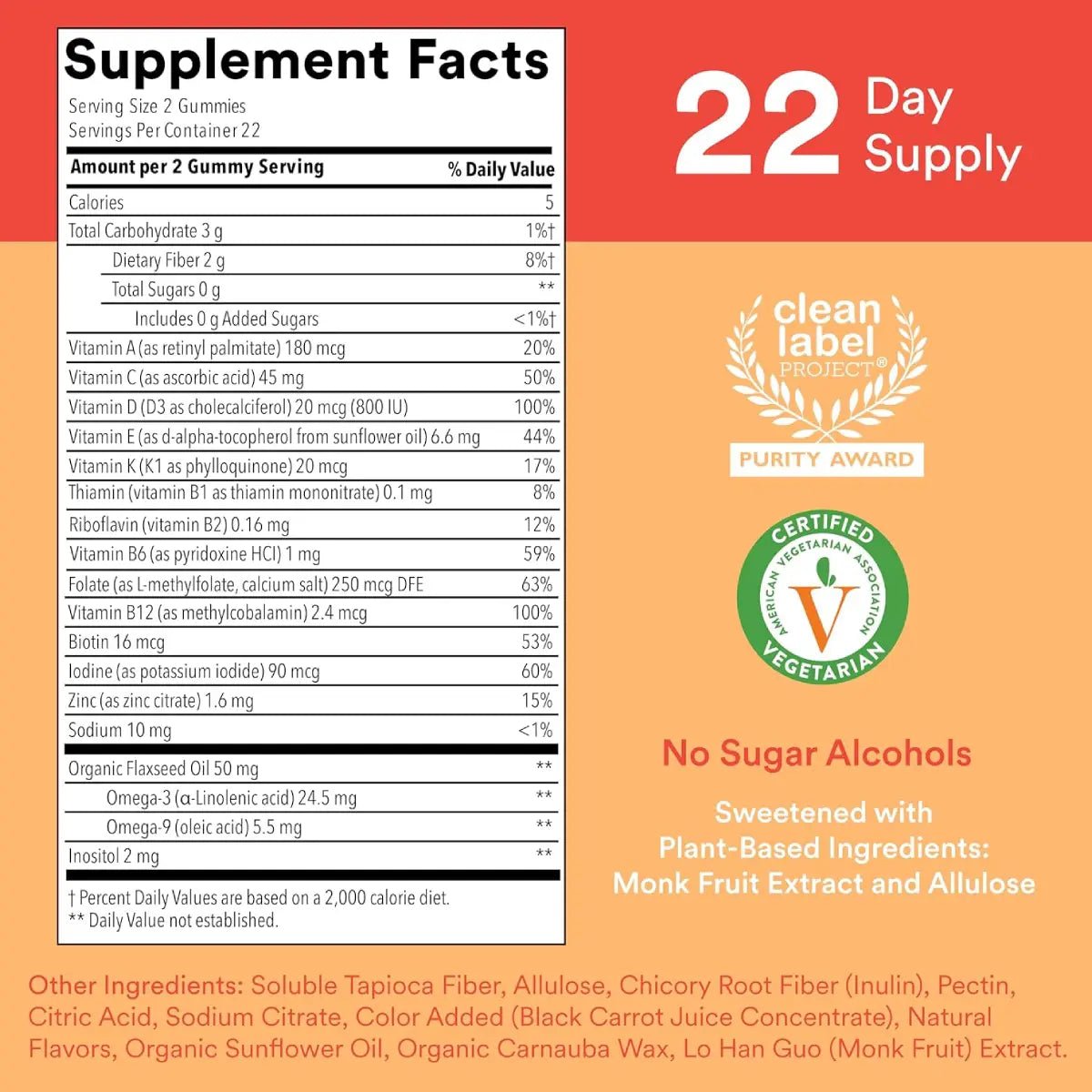 SmartyPants Multivitamínico & Omegas para Niños 44 Gomitas - Hi Vitamins