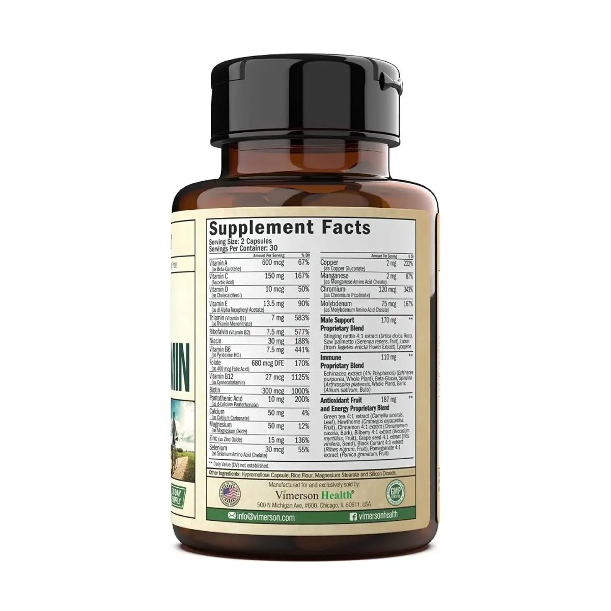 Vimerson Health Multivitamínico para Hombre 60 Cápsulas - Hi Vitamins