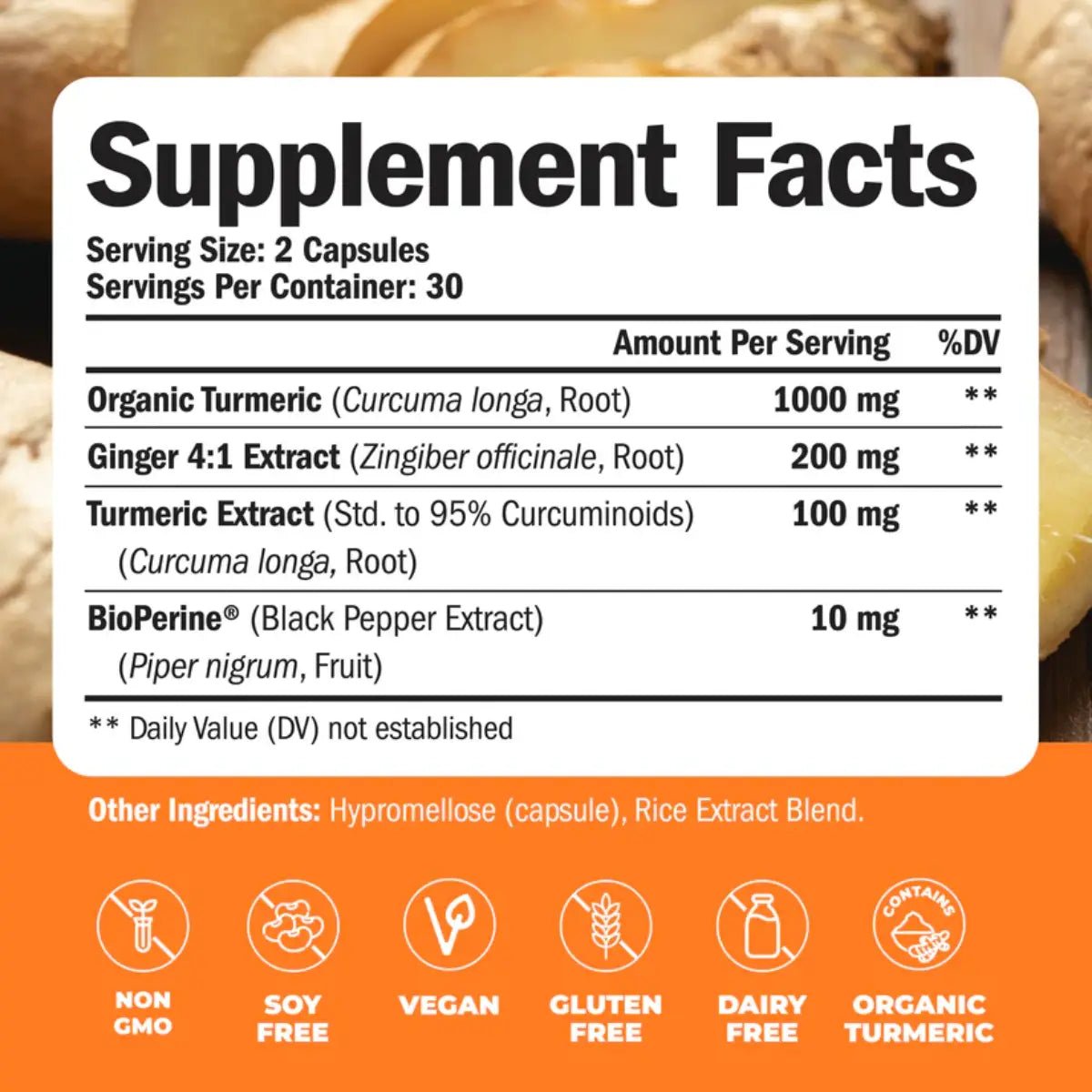 Vimerson Health Turmeric & Ginger 60 Cápsulas - Hi Vitamins