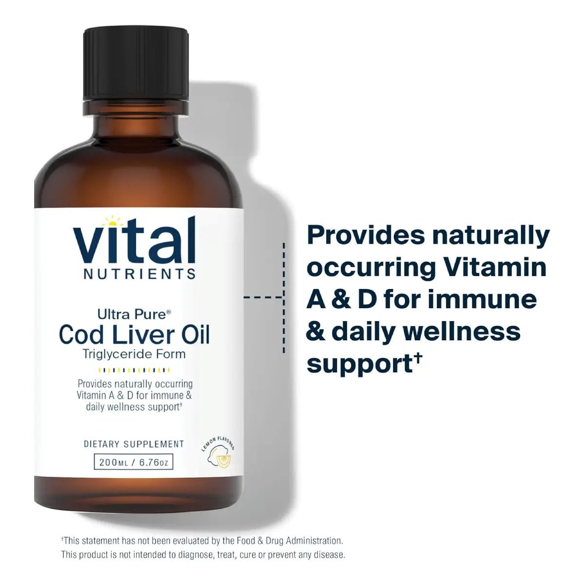 Vital Nutrients Aceite Hígado De Bacalao Omega 3 200ml - Hi Vitamins