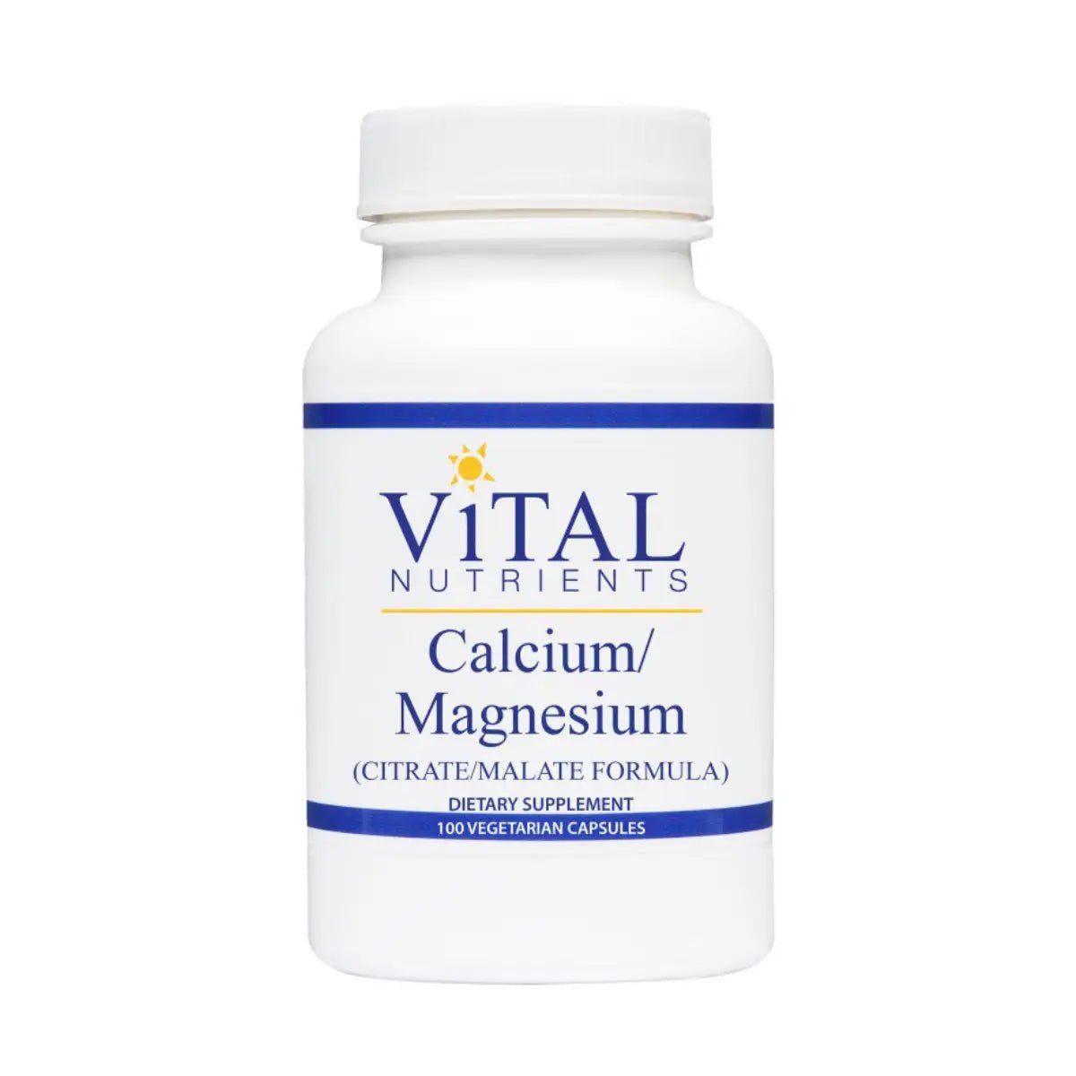 Vital Nutrients Calcio Magnesio (Citrate Malate Formula) 100 Cápsulas - Hi Vitamins
