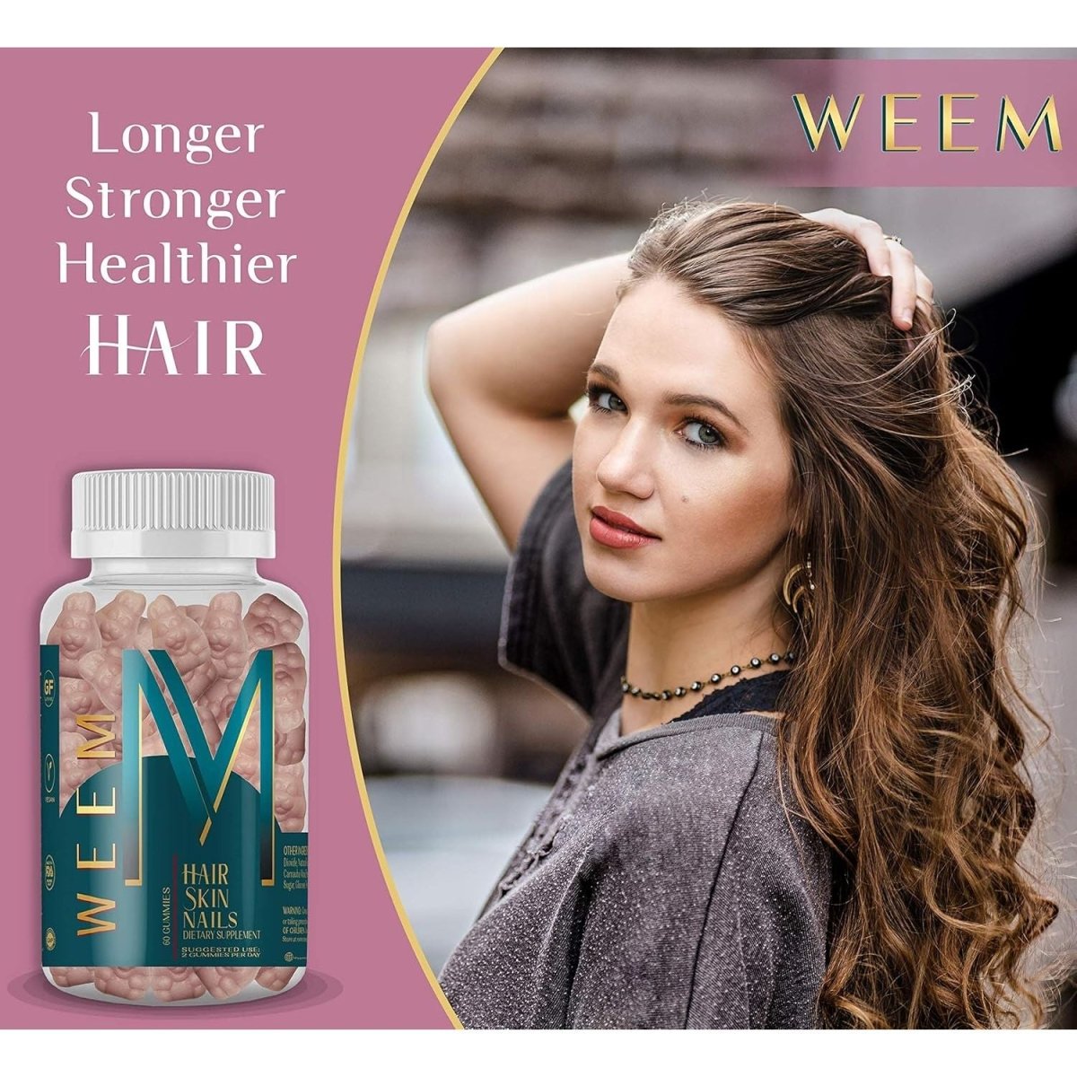Weem Hair, Skin & Nails 60 Gomitas - Hi Vitamins