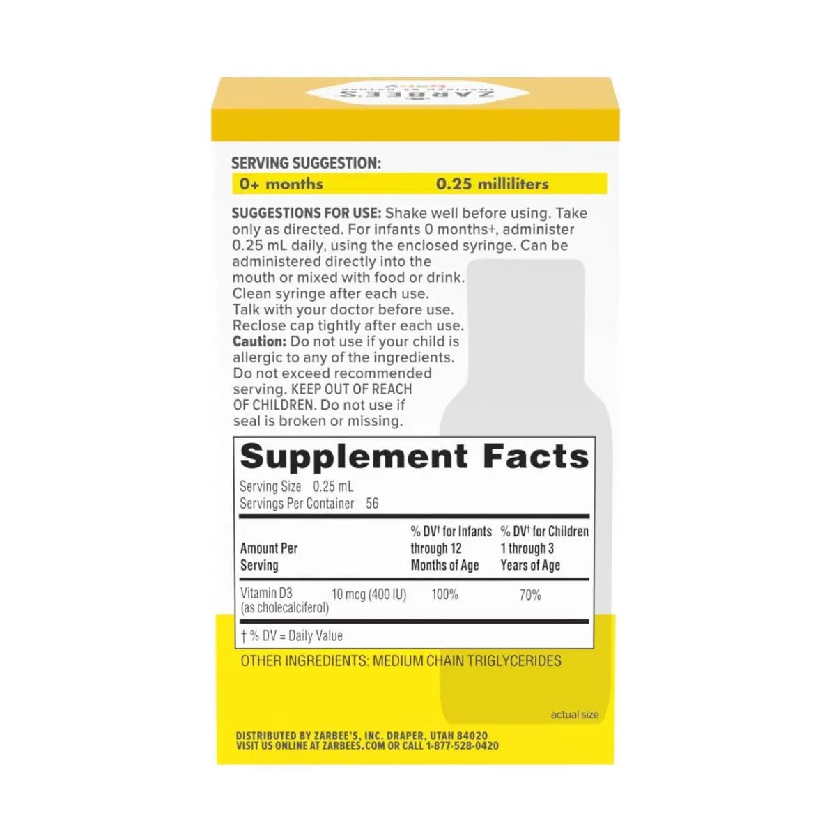 Zarbee's Baby Vitamina D 14 ml - Hi Vitamins