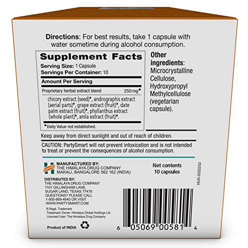 Partysmart Herbal Supplement 10 Cápsulas - Hi Vitamins