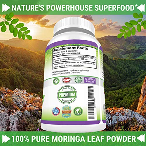 FRESH HEALTHCARE PURE PREMIUM MORINGA 1000 MG 180 CAPSULES - Hi Vitamins