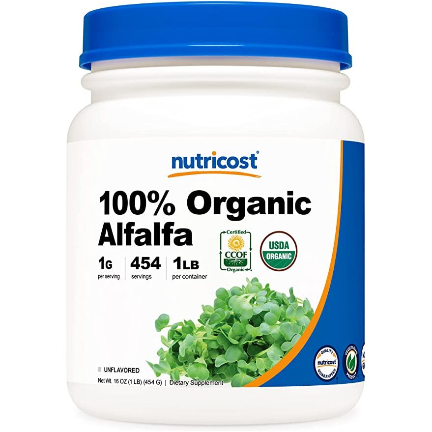Nutricost® Alfalfa 100% Orgánica 454 Grs - Hi Vitamins