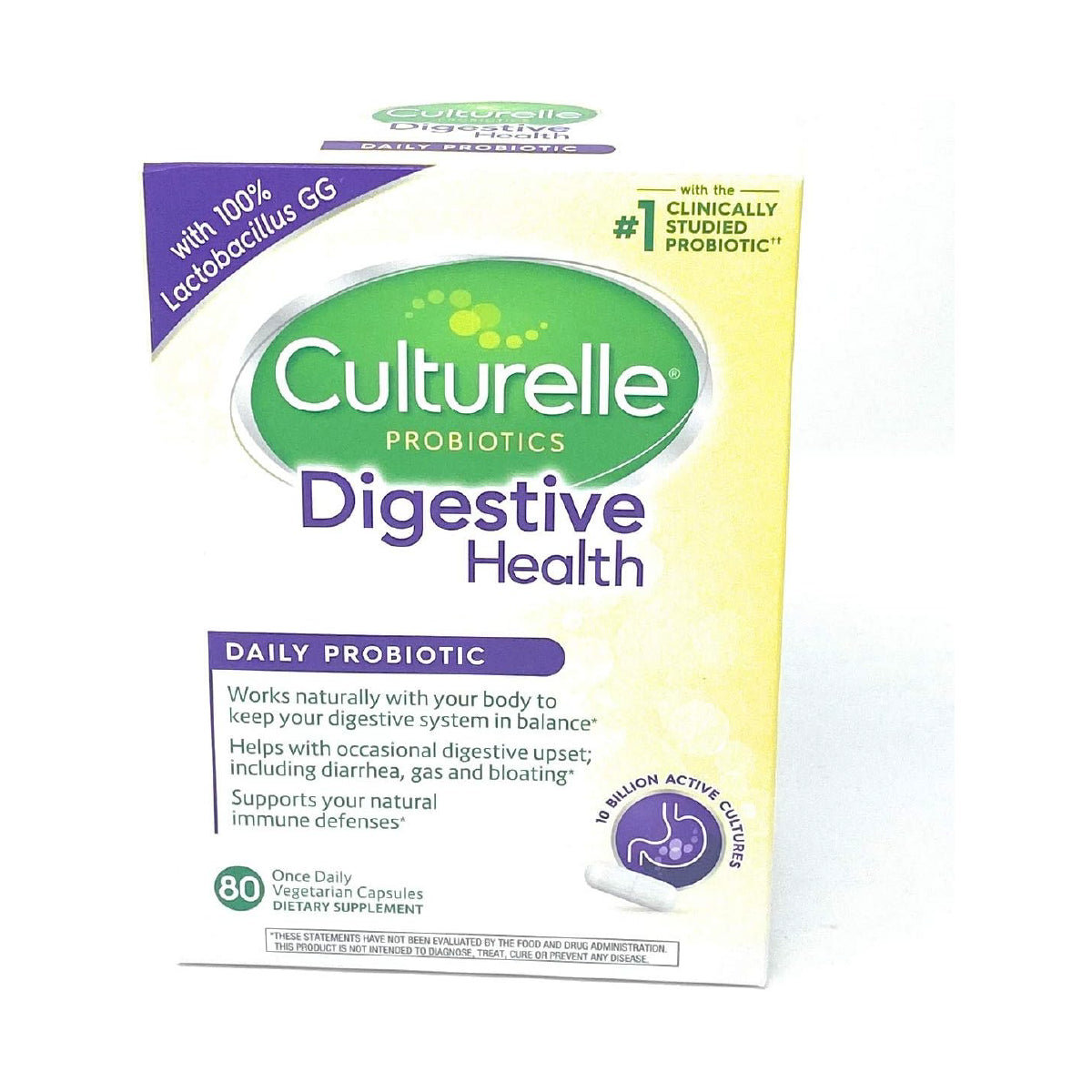 Culturelle Probiótico Digestivo 80 Cápsulas Apoyo Salud Intestinal, Digestión e Inmunidad