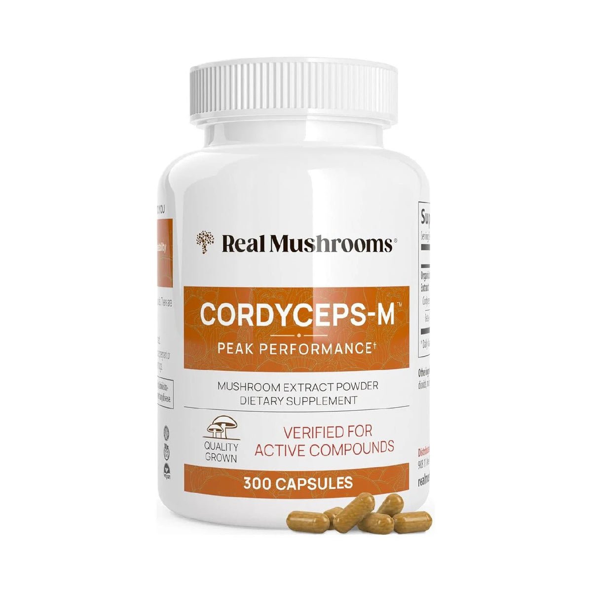 Real Mushrooms™ Cordyceps-M Peak Performance 300 Cápsulas - Hi Vitamins