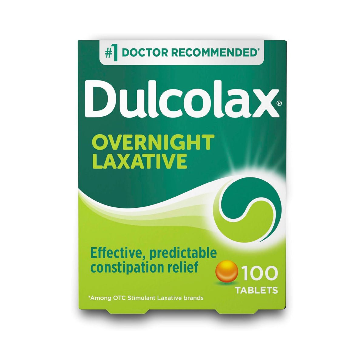 Dulcolax Laxante Nocturno 100 Tabletas Alivio del Estreñimiento Ocasional - Hi Vitamins