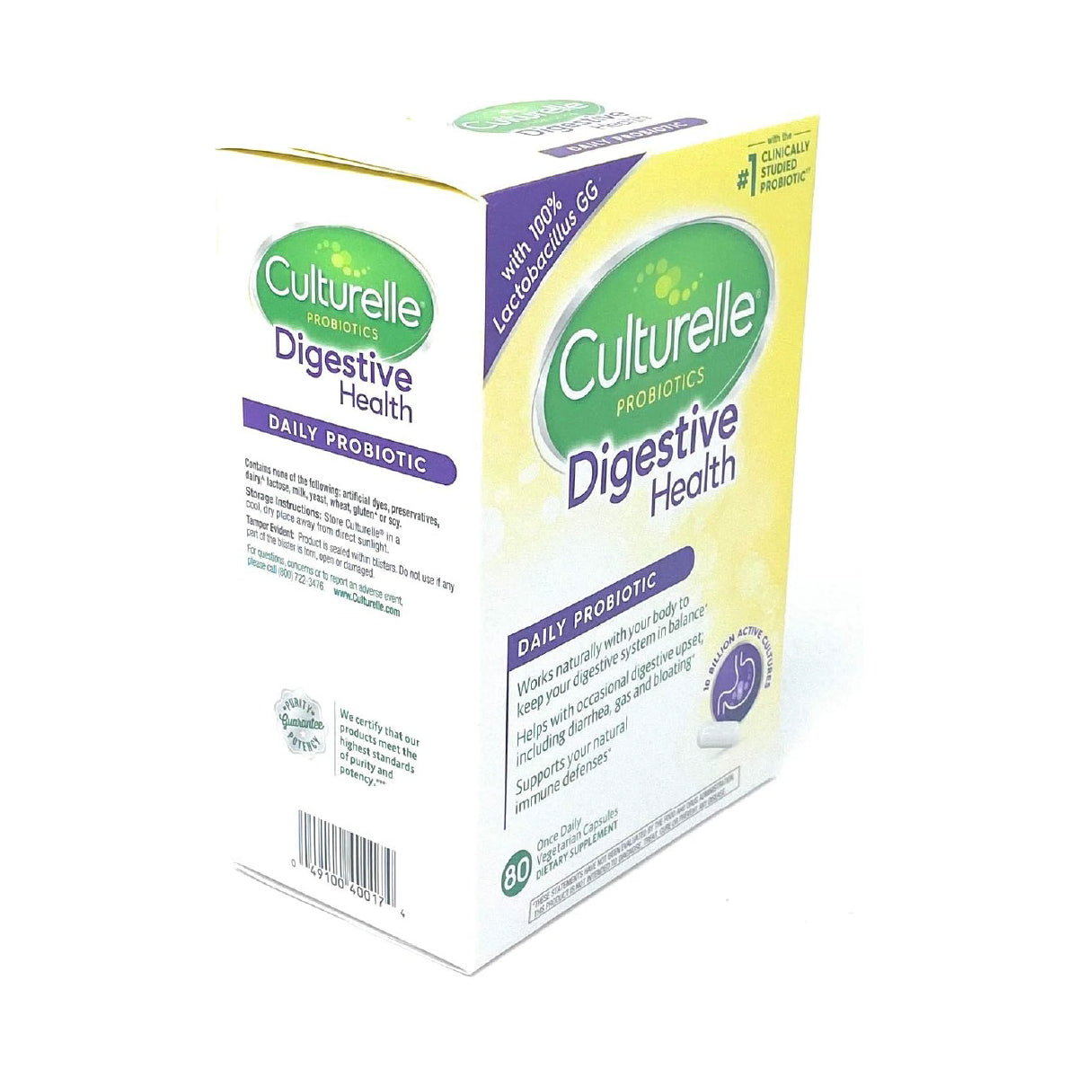 Culturelle Probiótico Digestivo 80 Cápsulas Apoyo Salud Intestinal, Digestión e Inmunidad