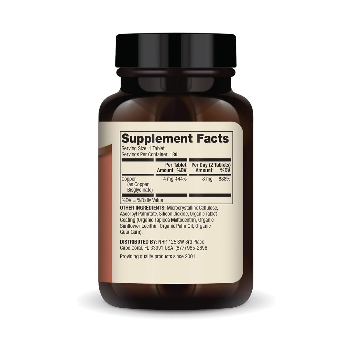 Dr. Mercola Cobre Quelado Alta Absorción 8 mg 180 Tabletas - Hi Vitamins