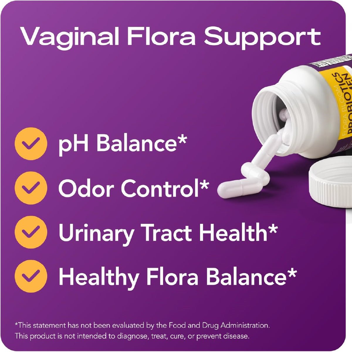 Intimate Rose Flora Bloom Probióticos Vaginales 60 Cápsulas Apoyo Salud Vaginal Urinaria e Intestinal - Hi Vitamins