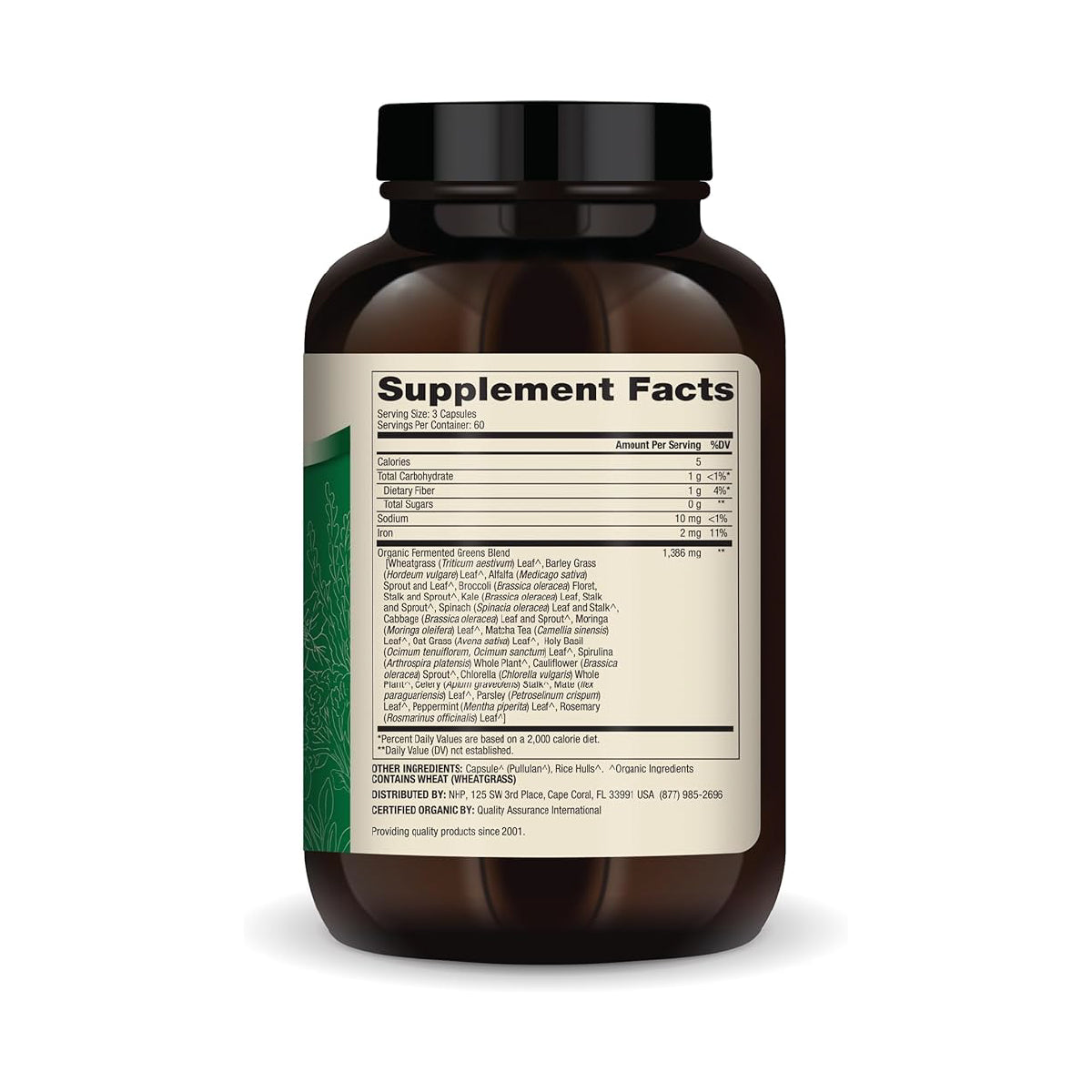Dr. Mercola Organic Fermented Greens 180 Cápsulas Superfoods
