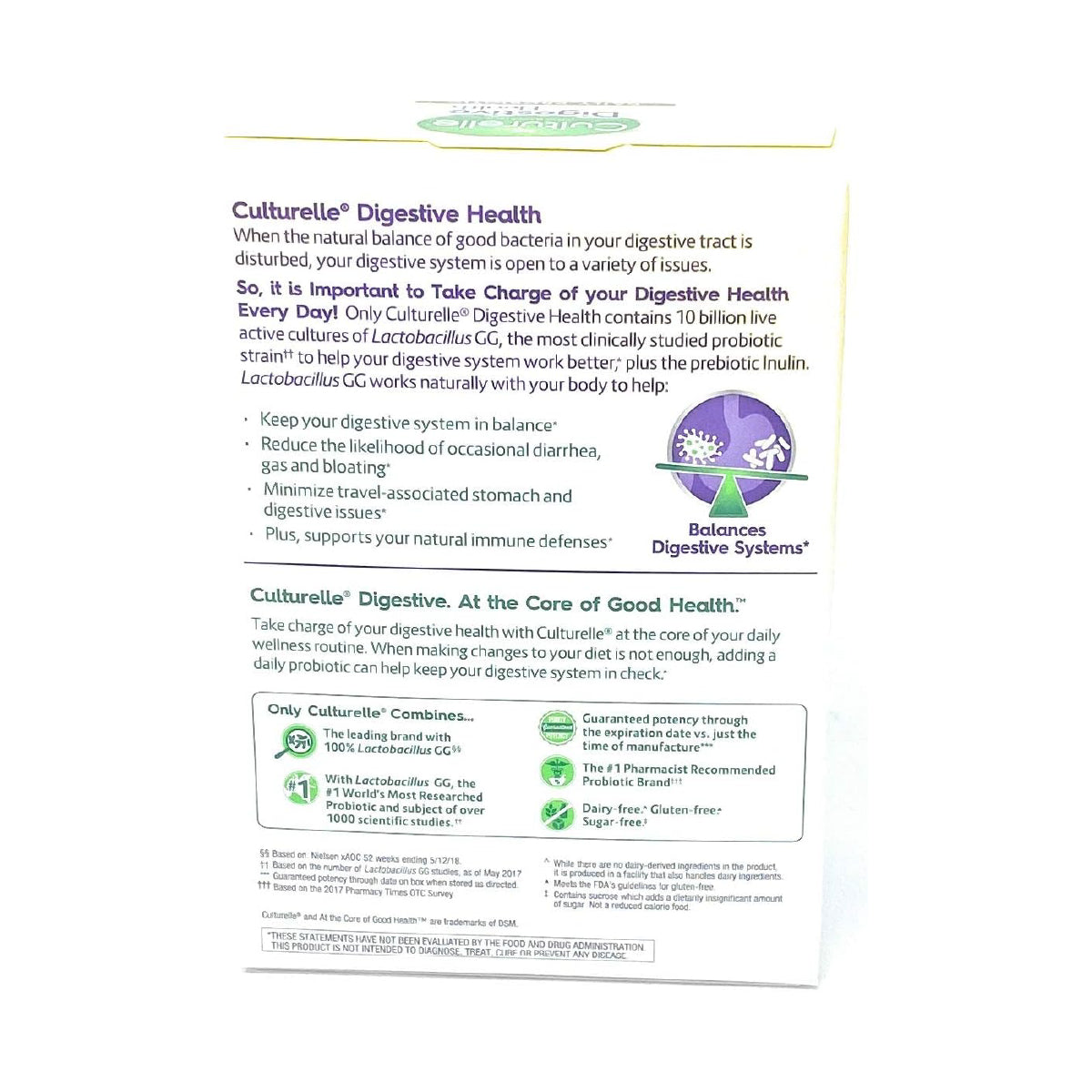 Culturelle Probiótico Digestivo 80 Cápsulas Apoyo Salud Intestinal, Digestión e Inmunidad