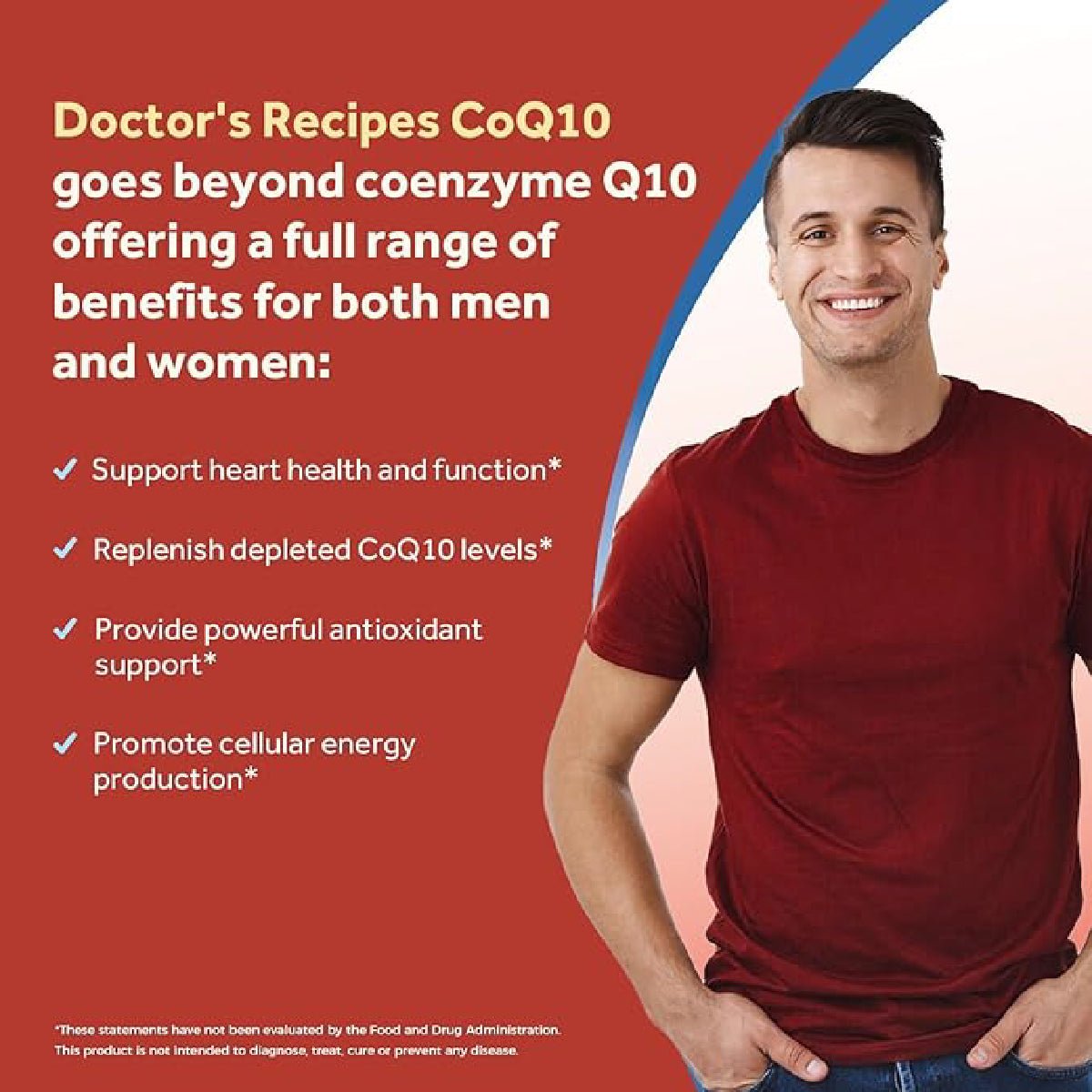 Doctor's Recipes Suplemento de Coenzima Q10 200 mg Apoyo Salud Cardiovascular, Energía y Antioxidantes - Hi Vitamins