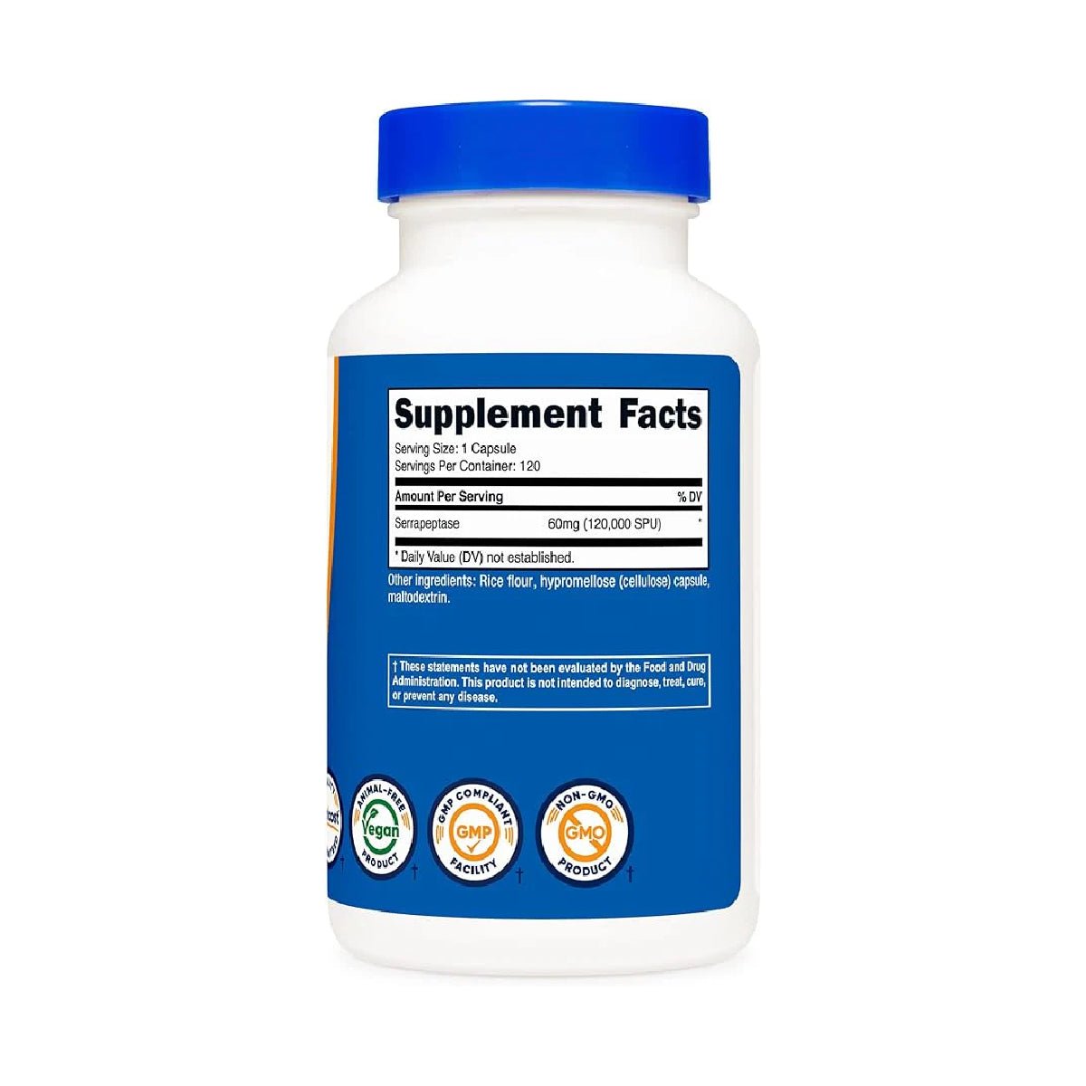 Nutricost® Serrapeptase 120,000 SPU 20mg 120 Cápsulas - Hi Vitamins