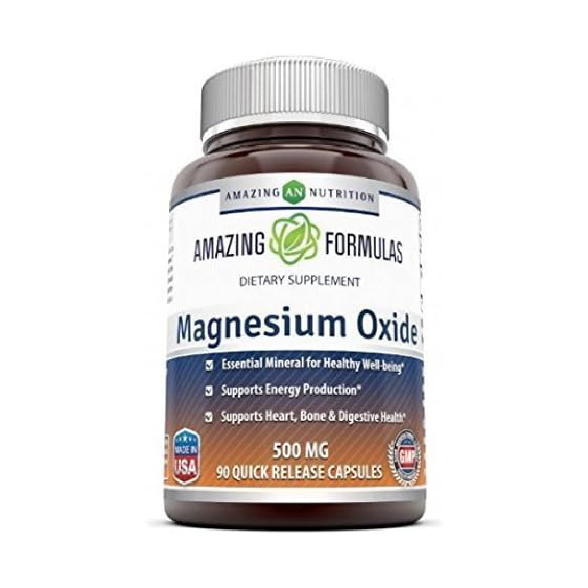 Amazing Nutrition Óxido de Magnesio 500 mg 90 Cápsulas - Hi Vitamins