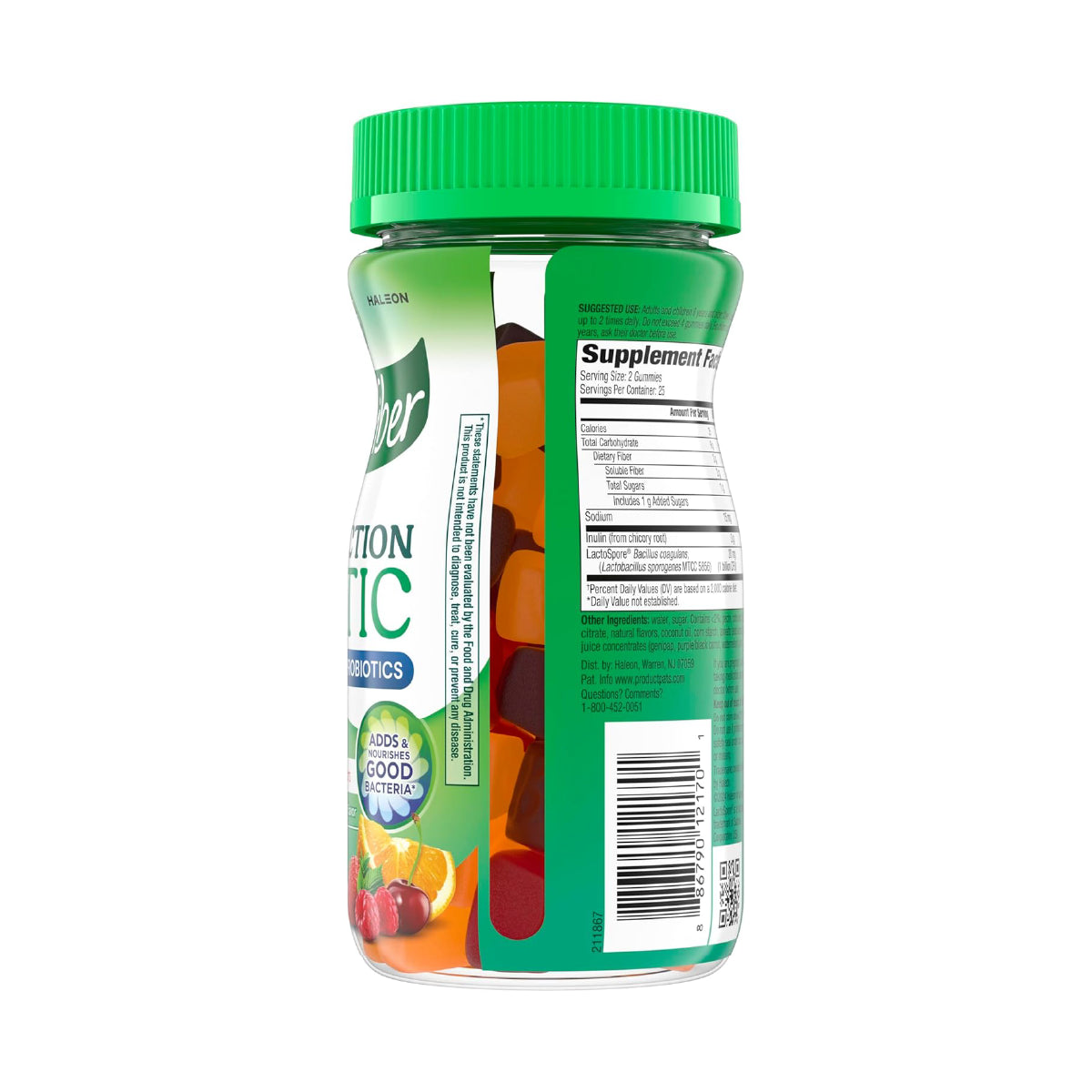 Benefiber Gomitas de Fibra con Prebióticos y Probióticos 50 Gomitas Apoyo Digestión
