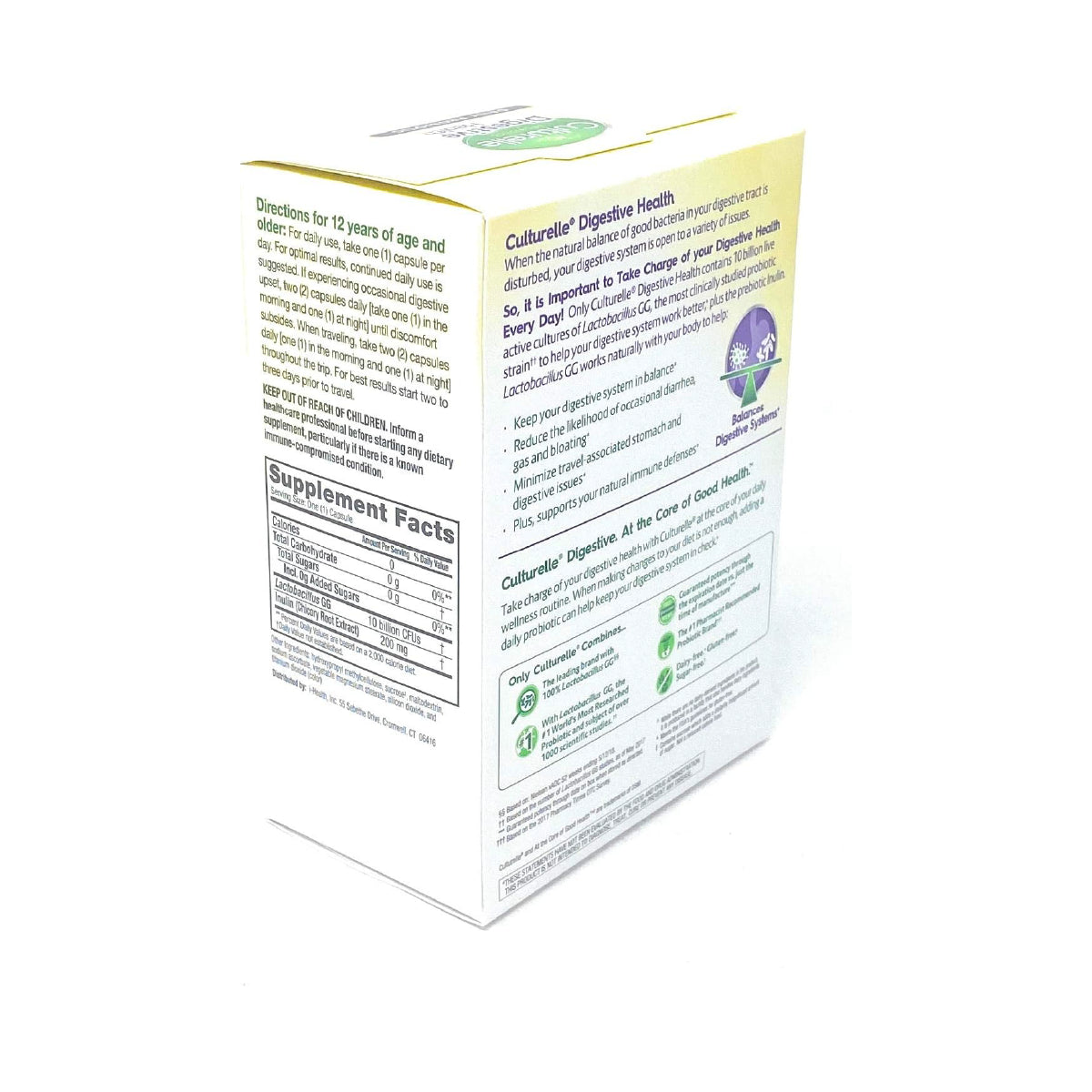Culturelle Probiótico Digestivo 80 Cápsulas Apoyo Salud Intestinal, Digestión e Inmunidad