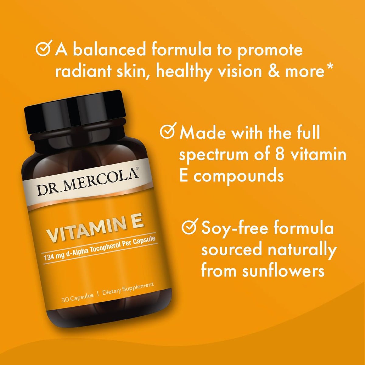Dr. Mercola Vitamina E 30 Cápsulas - Hi Vitamins