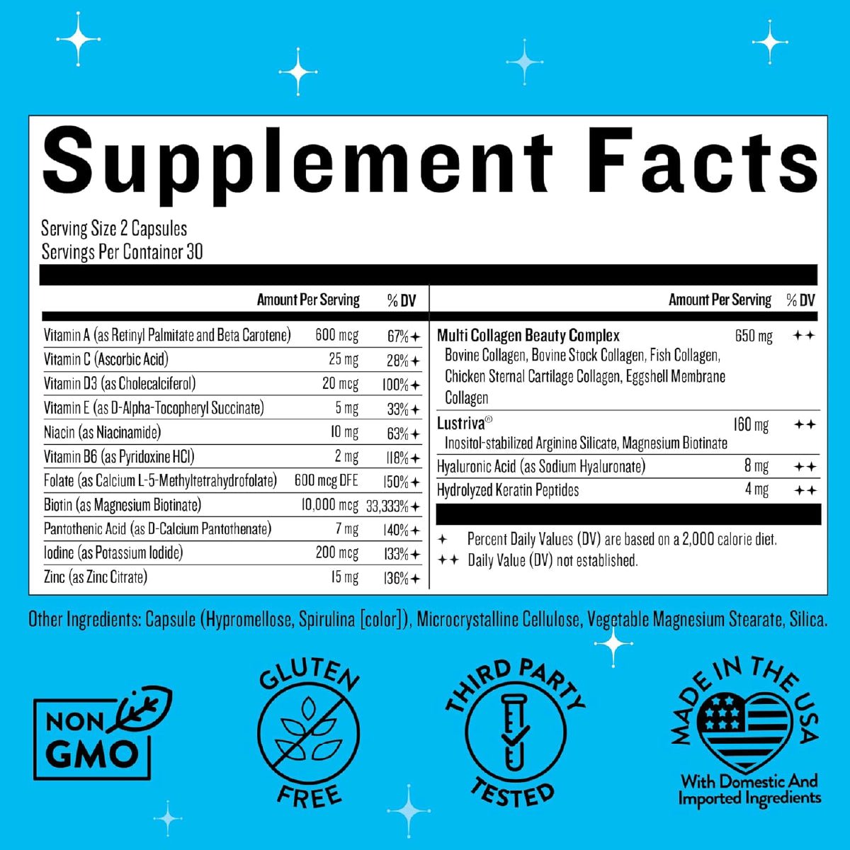 Legendairy Milk Mane Event Vitaminas Para Crecimiento Capilar Mujer 60 Cápsulas - Hi Vitamins