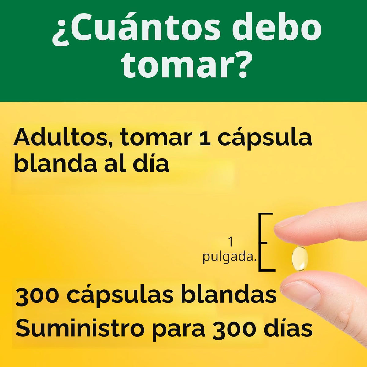 Nature Made Vitamina D3 1000 UI 300 Cápsulas Blandas Apoyo Huesos, Dientes, Músculos e Inmunidad