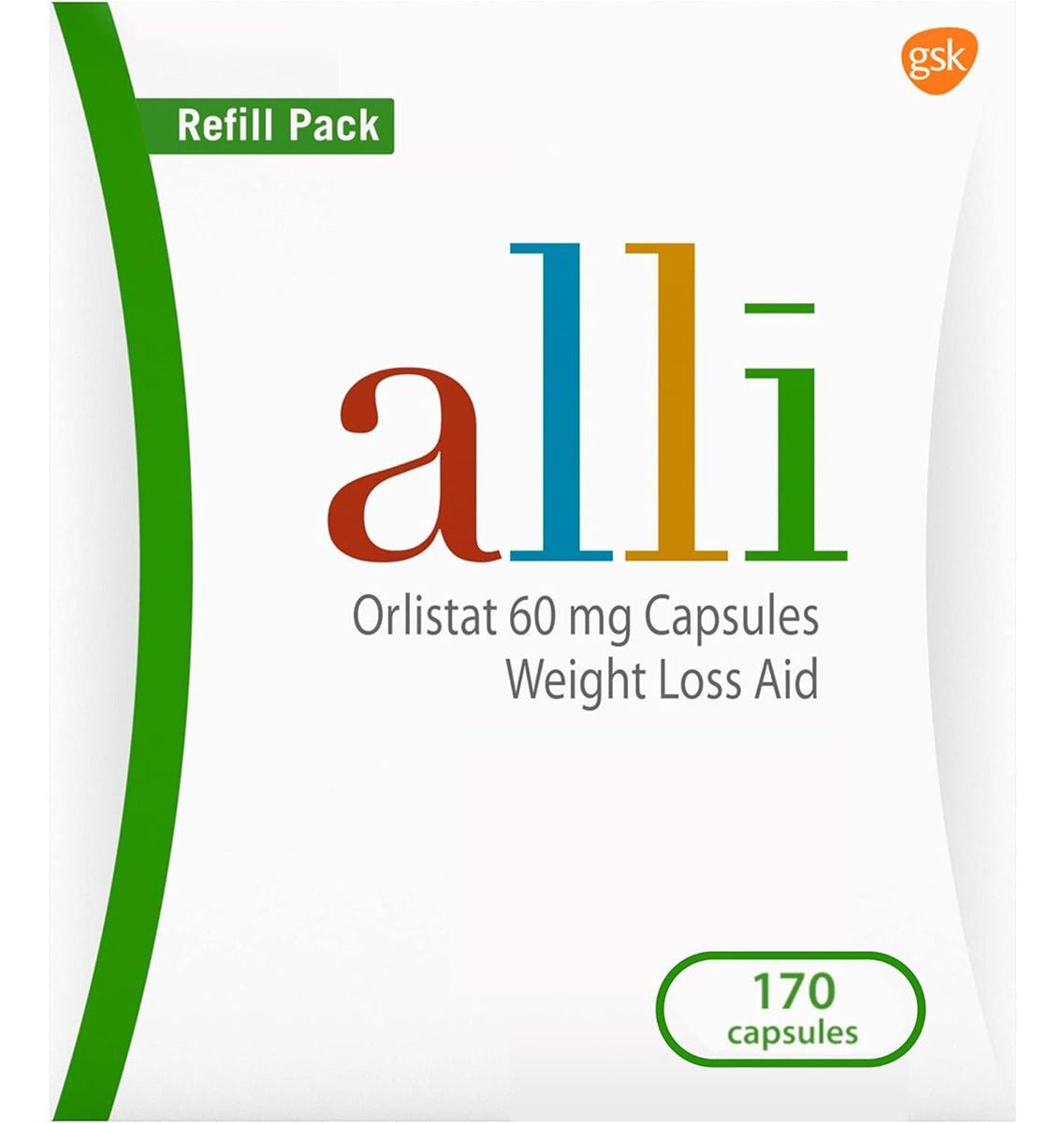ALLI ORLISTAT WEIGHT LOSS AID 60 MG 170 CAPSULES - Hi Vitamins