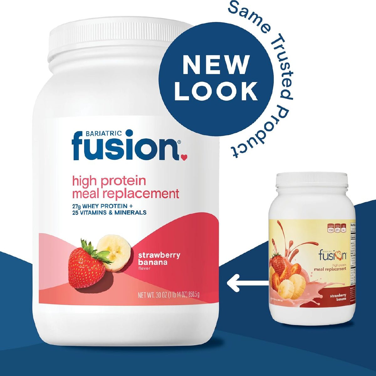 Bariatric Fusion Suplemento Alimenticio Alto en Proteína 932.4g sabor Fresa Plátano - Hi Vitamins