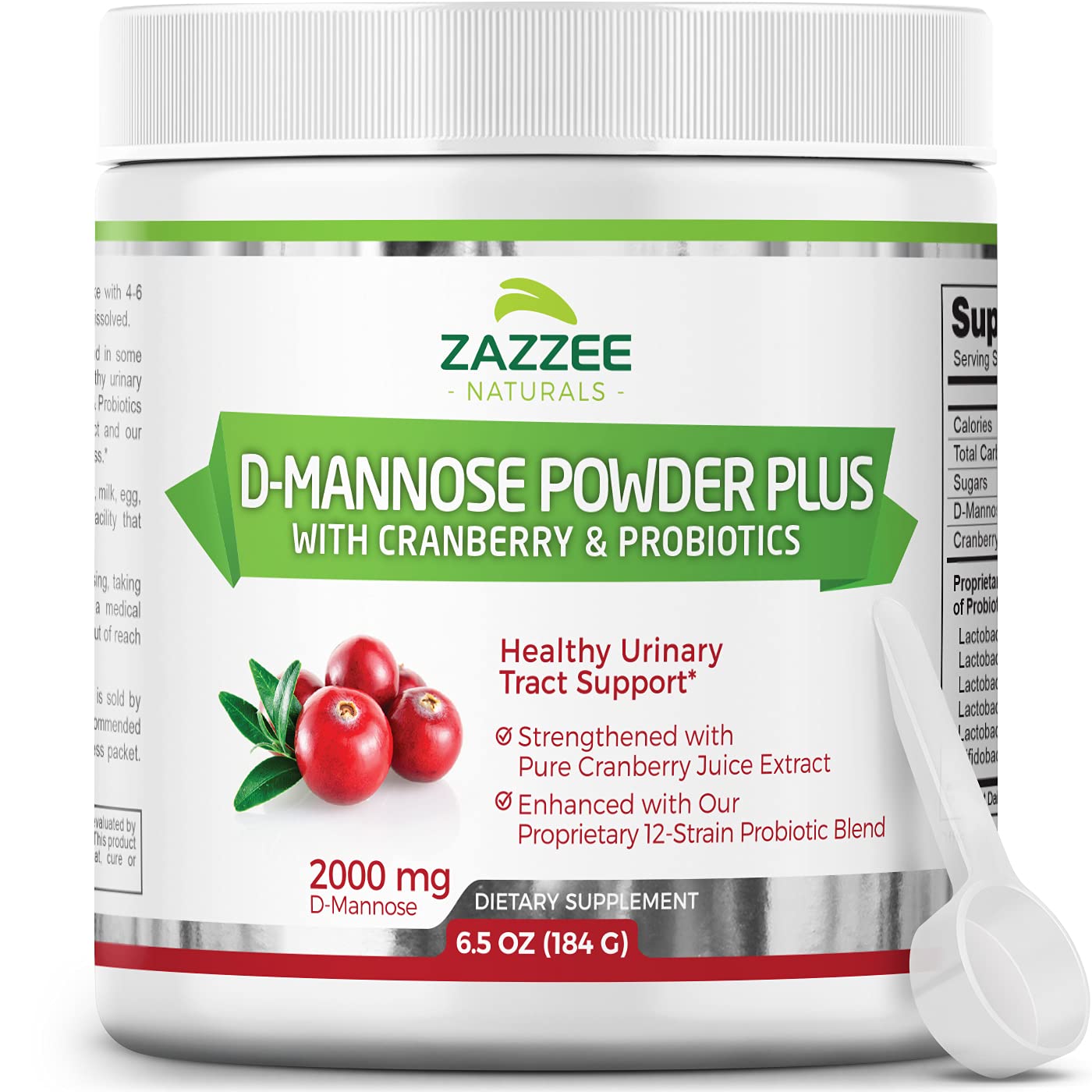 Zazzee Naturals D - Mannose Powder Plus 184 Grs 67 Servings - Hi Vitamins
