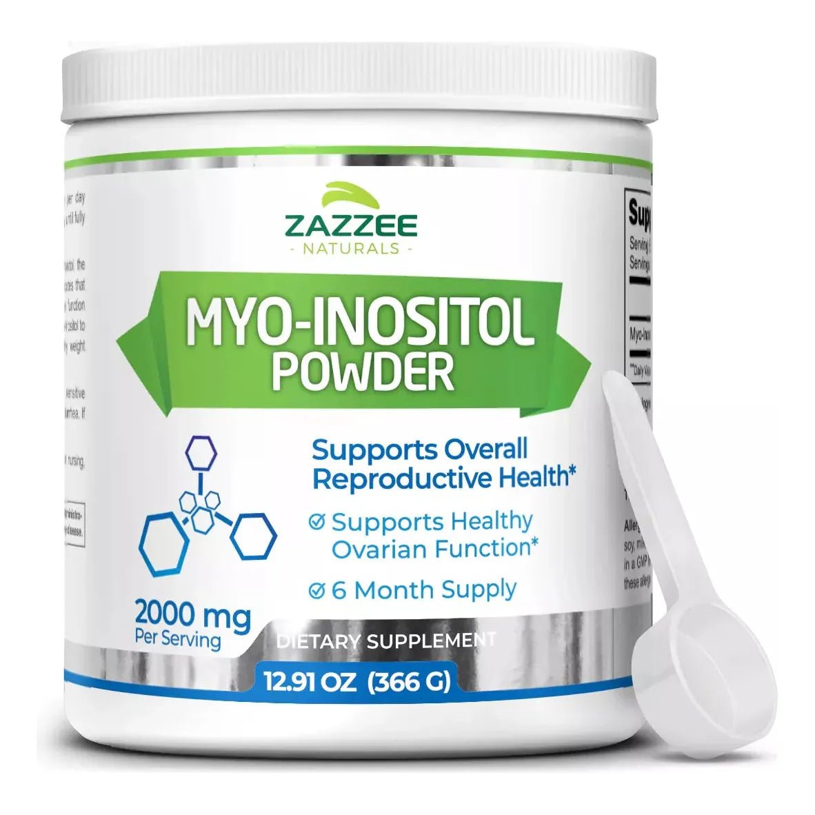Zazzee Naturals Myo Inositol Powder 366 G - Hi Vitamins