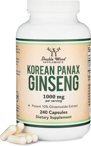 DOUBLE WOOD KOREAN PANAX GINSENG 1,000 MG 240 CAPSULES