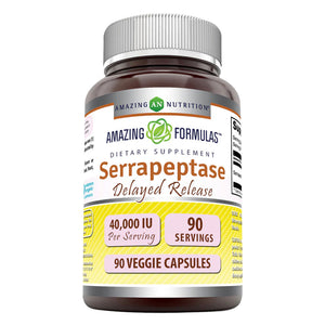 AMAZING FORMULAS SERRAPEPTASE 40000 IU 90 CAPSULAS