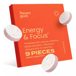 NeuroGum Energy and Focus 6 Pack (54 pieces) Cinnamon Flavor