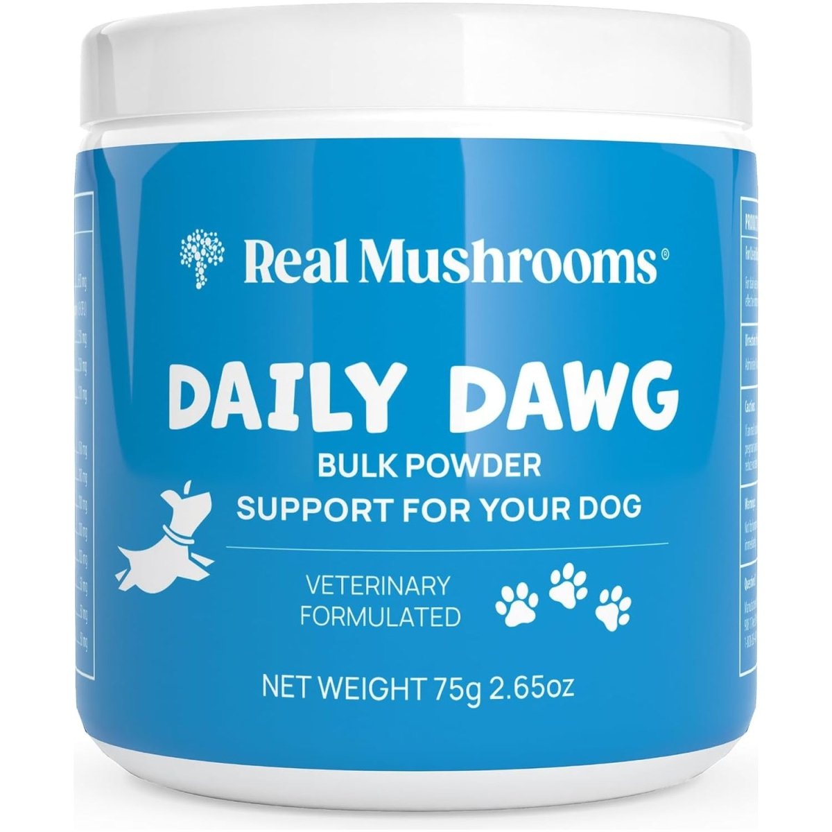 Real Mushrooms Daily Dawg Powder para Mascotas 30 Serving - Hi Vitamins