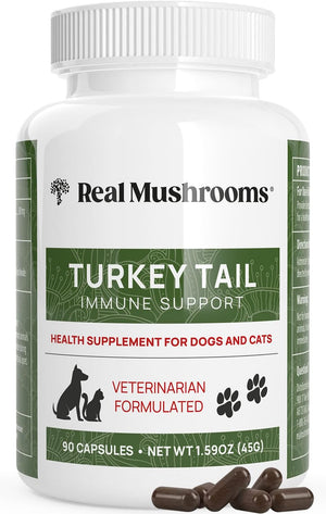 REAL MUSHROOMS TURKEY TAIL FOR PETS 90 CAPSULES