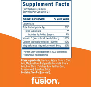 BARIATRIC FUSIÓN CALCIUM CITRATE  124 TABLETS